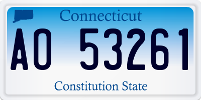 CT license plate AO53261
