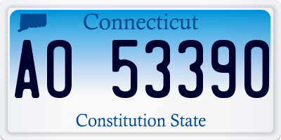 CT license plate AO53390