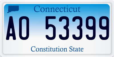 CT license plate AO53399