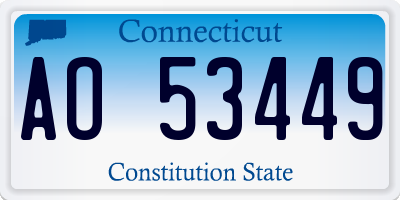 CT license plate AO53449