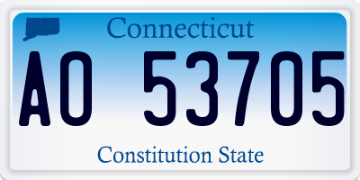 CT license plate AO53705