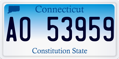 CT license plate AO53959