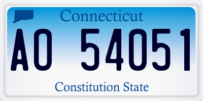 CT license plate AO54051