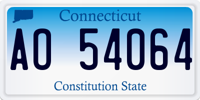 CT license plate AO54064