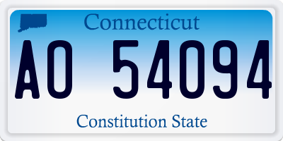 CT license plate AO54094