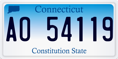 CT license plate AO54119