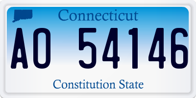 CT license plate AO54146