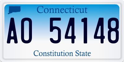 CT license plate AO54148