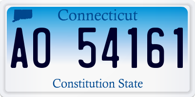 CT license plate AO54161