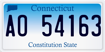 CT license plate AO54163
