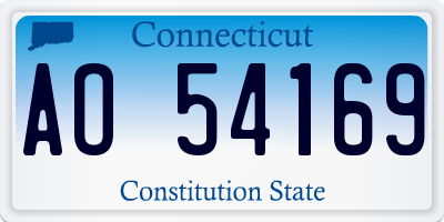 CT license plate AO54169