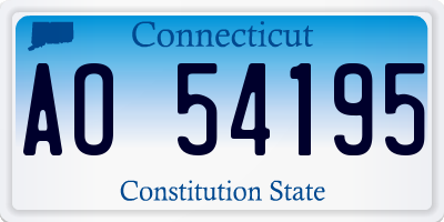 CT license plate AO54195