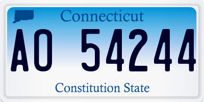 CT license plate AO54244
