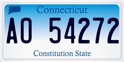 CT license plate AO54272