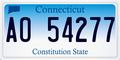 CT license plate AO54277