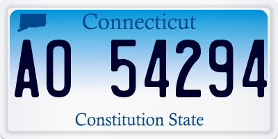 CT license plate AO54294