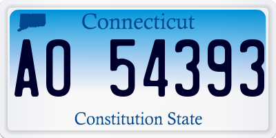 CT license plate AO54393