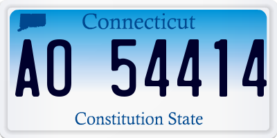 CT license plate AO54414