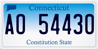 CT license plate AO54430