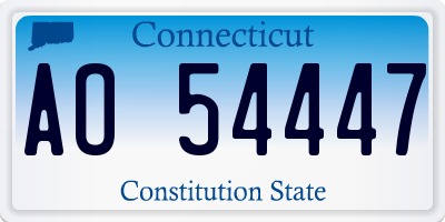 CT license plate AO54447