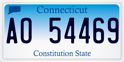 CT license plate AO54469