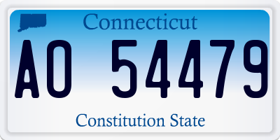 CT license plate AO54479