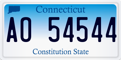 CT license plate AO54544