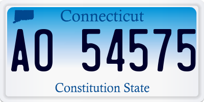CT license plate AO54575