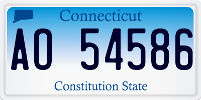 CT license plate AO54586