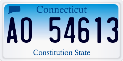 CT license plate AO54613