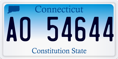CT license plate AO54644