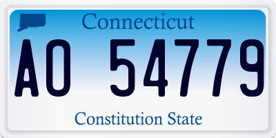 CT license plate AO54779