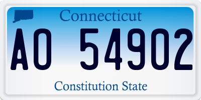 CT license plate AO54902