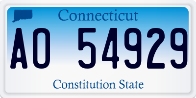 CT license plate AO54929