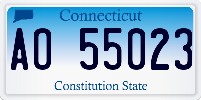 CT license plate AO55023