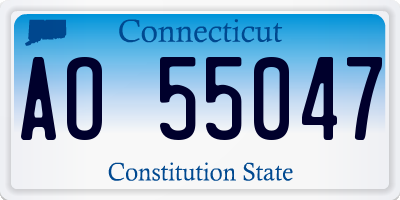 CT license plate AO55047