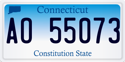 CT license plate AO55073
