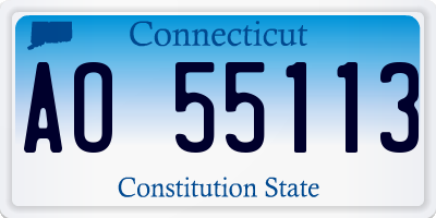 CT license plate AO55113