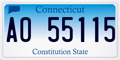 CT license plate AO55115