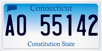 CT license plate AO55142