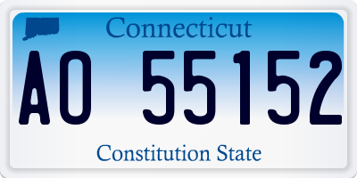 CT license plate AO55152