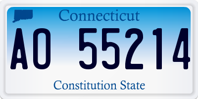 CT license plate AO55214