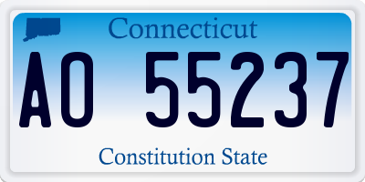 CT license plate AO55237