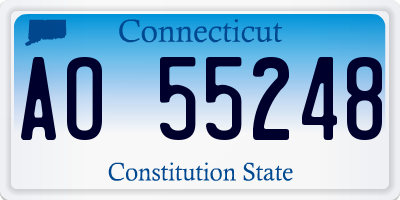 CT license plate AO55248