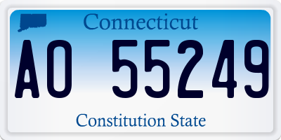 CT license plate AO55249
