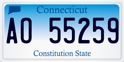 CT license plate AO55259