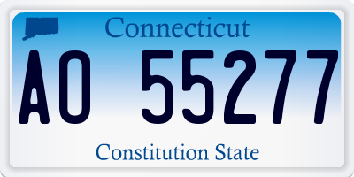 CT license plate AO55277