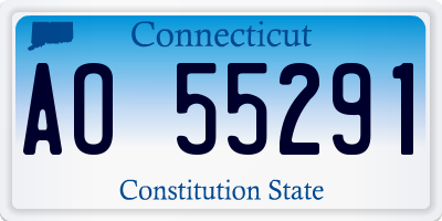 CT license plate AO55291