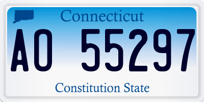 CT license plate AO55297