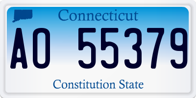 CT license plate AO55379